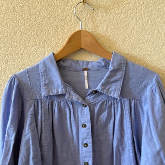 Free People Kiss Kiss blouse in lupine meadow color - Picture 8 of 10